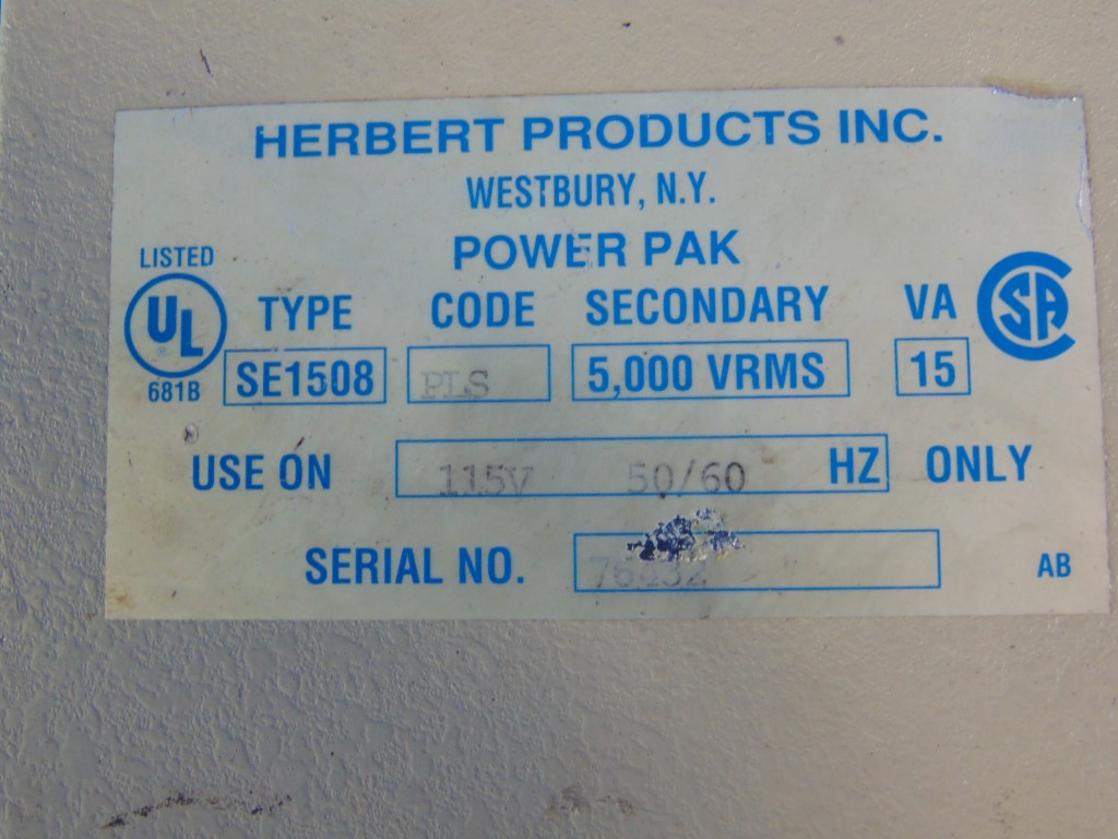 HERBERT SE1508 CURASTAT POWER PAK 115Volt