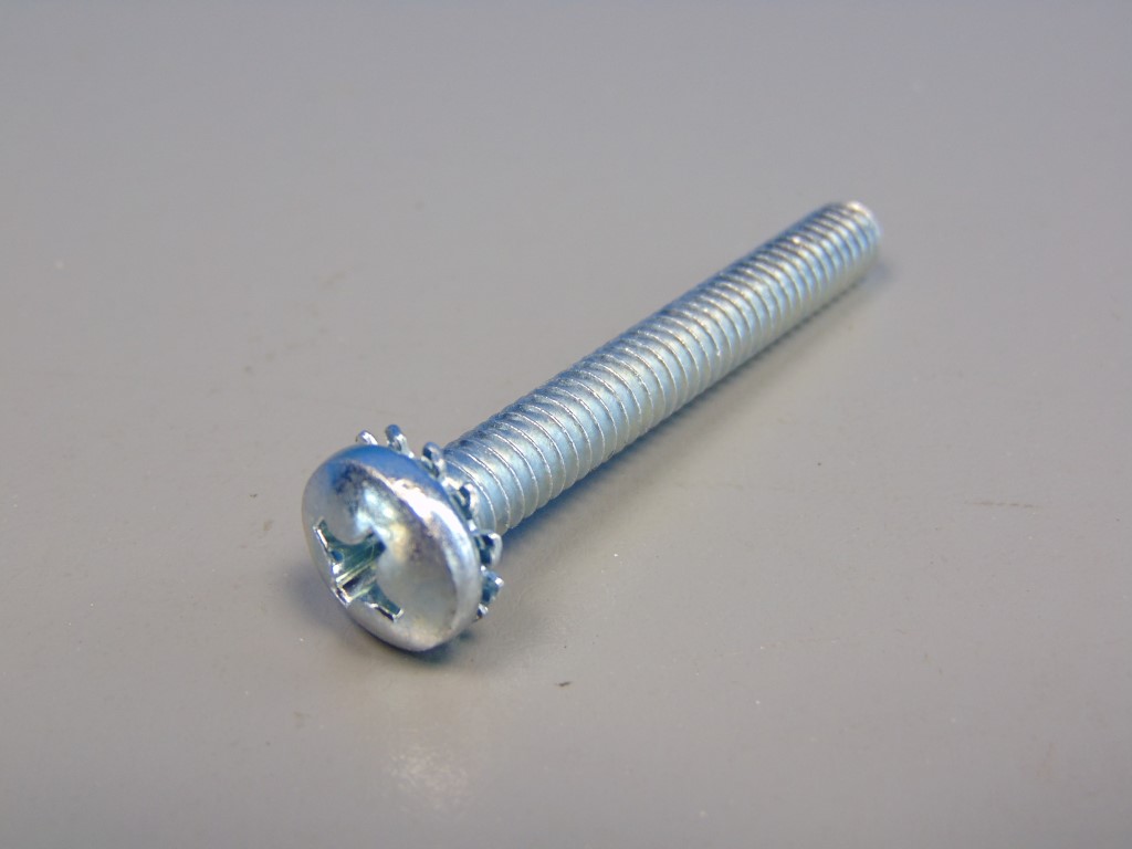 SEMS Screws 1/4-20 x 2" Phillips Pan Head External Tooth Lock Washer Zinc (100)