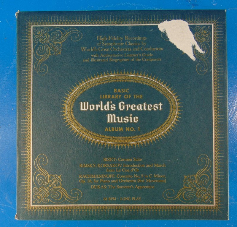 Basic library of worlds greatest music 1-12 & 8 assorted vinyl recordings