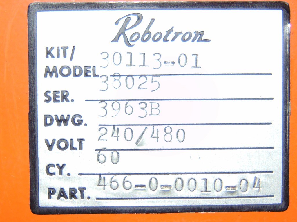 Robotron 38025 Spot Welder - Press Type with Controller - Sold for Parts Only