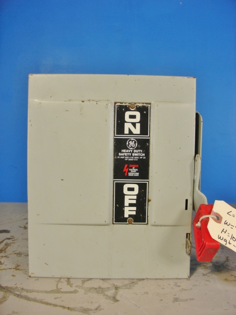 30A 600V 3ph GE THN3361 Heavy Duty Safety Switch Non-Fusible Type 1
