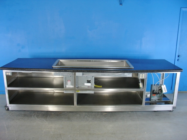 Atlas Metal Industries 10' Cold Food Buffet Serving Line with Corian Top WCM-C-4