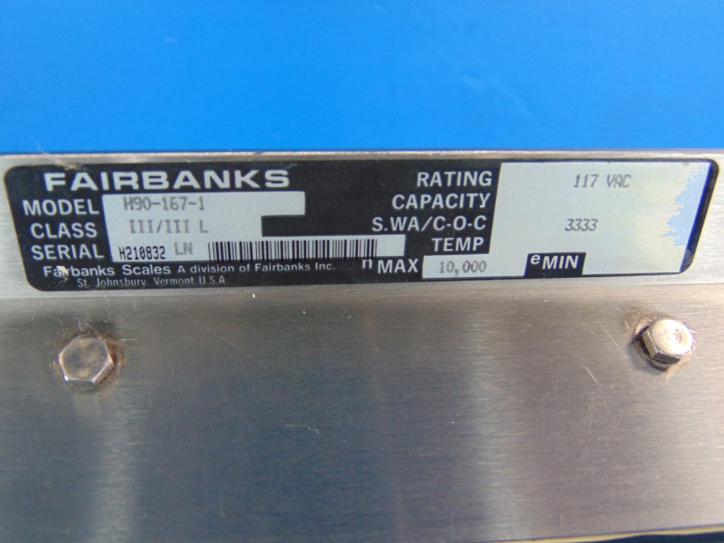  Fairbanks H90-167-1 Scale Head Digital Readout display Stainless