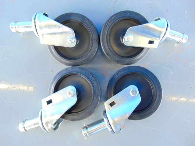 JARVIS SWIVEL RUBBER STEM-MOUNT CASTERS (set of 4) Casters for Metro Rack