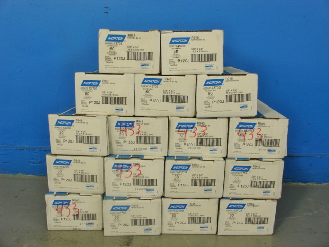 NORTON SG R945 5/8"x 24"  P120J  Sold per Box of 50 IN BOX 5/8" x 24" long