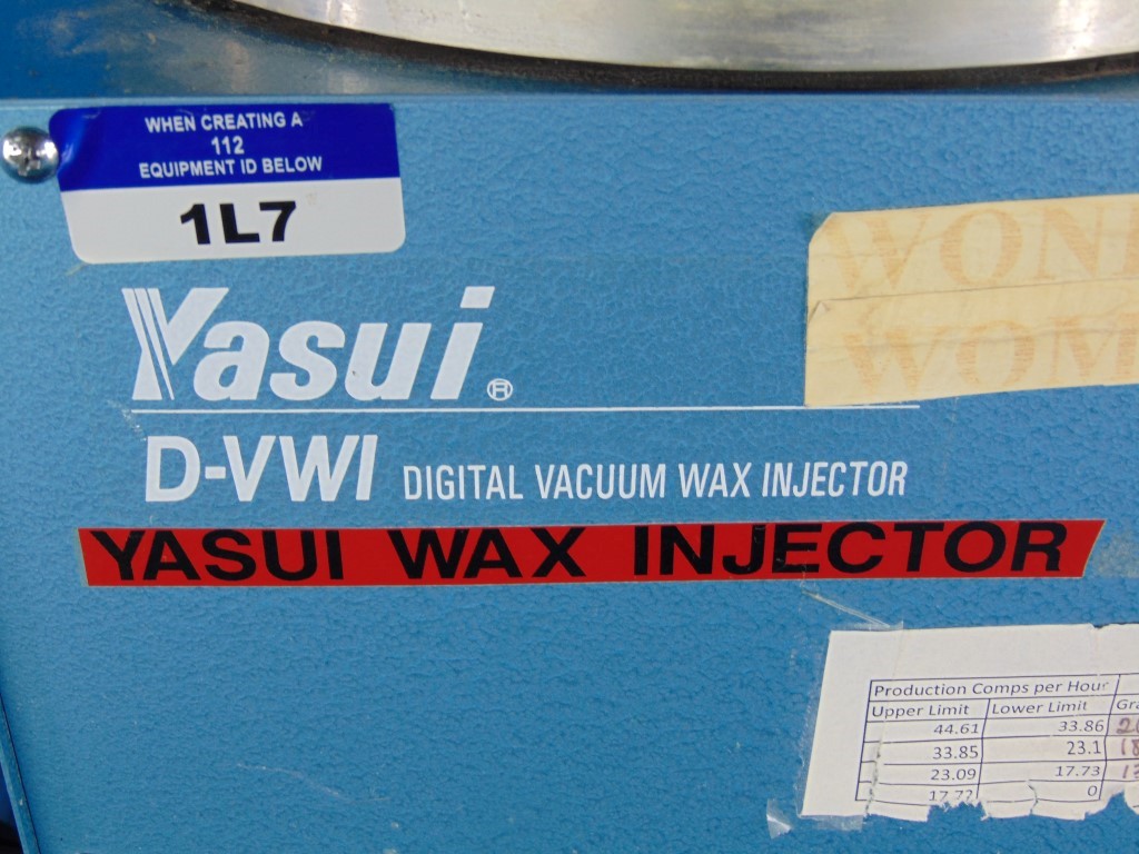 Yasui Vacuum Wax Injector w/ digital controller & Auto Clamp AAC II UL jewelry 
