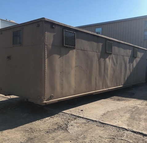 35' CUSTOM TOOL ROOM Container, insulated new roof, windows electrical