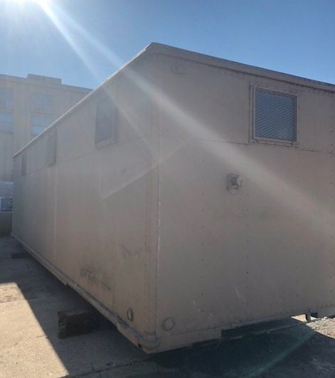 35' CUSTOM TOOL ROOM Container, insulated new roof, windows electrical