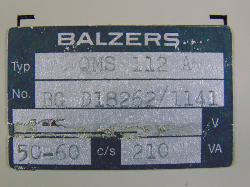 IBM BALZERS QMG 112A