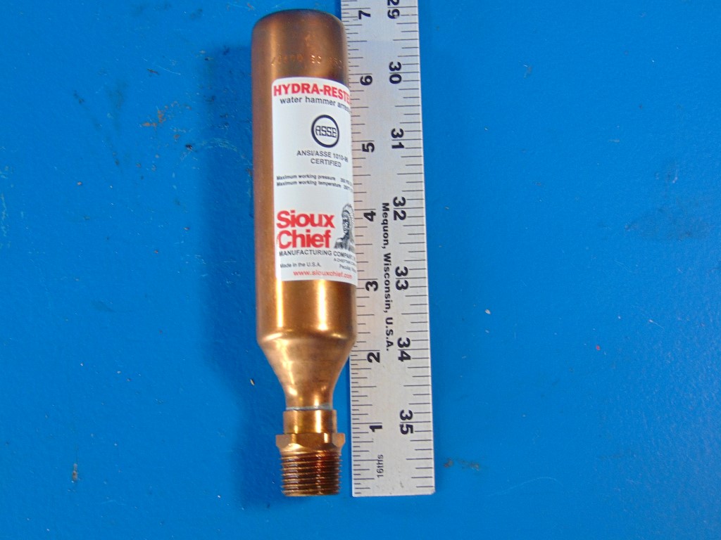 Sioux Chief 652-A Water Hammer Arrester Size A 1/2" Thread MIP Hydra-Rester 