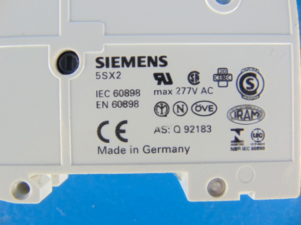 SIEMENS 5SX21 & 5SX9 BREAKER 230/400V