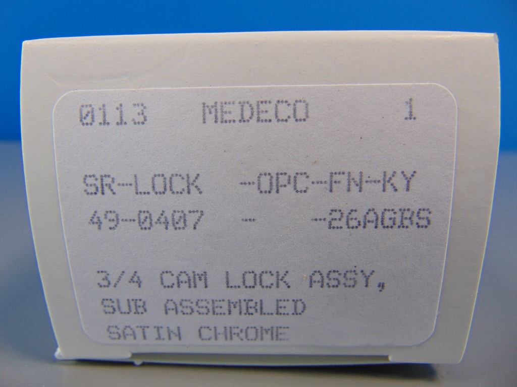 Medeco SR-Lock 1 3/4" IC7 Cam Lock Assembly Hi security No Keys