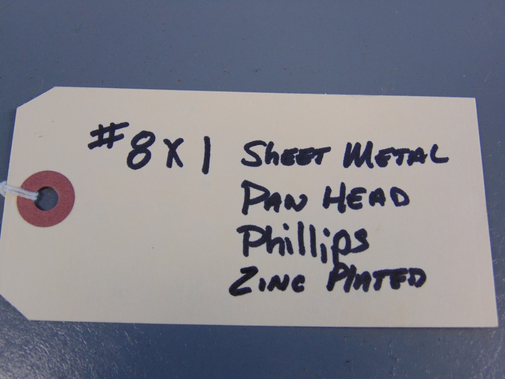 #8 X 1" Sheet Metal Pan Head Phillips Zinc Plated 72  Lots of 100