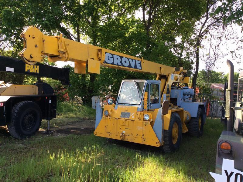 7.5 Ton Grove RT-48MC - Rough Terrain Crane - Sold Wholesale AS-IS