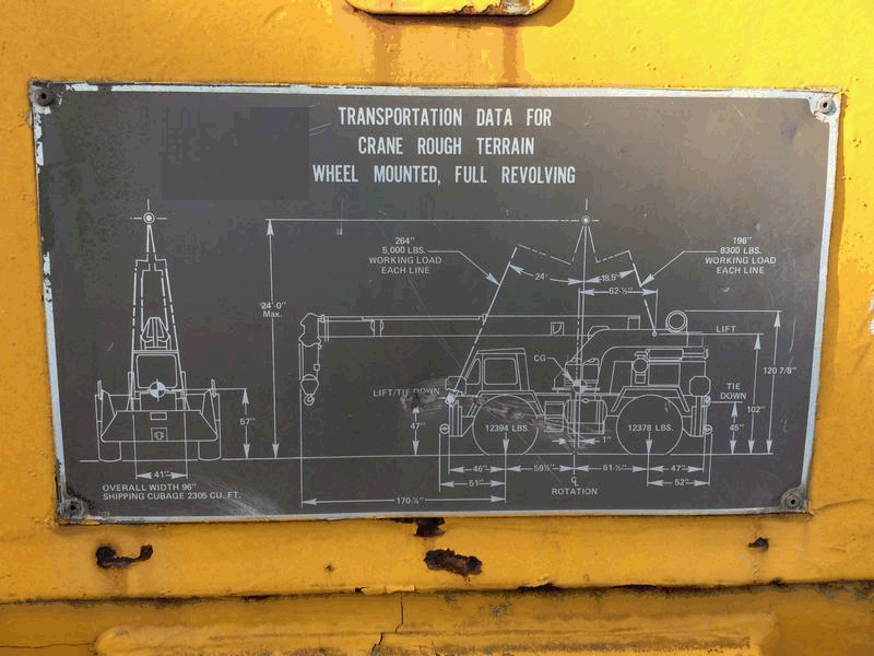 7.5 Ton Grove RT-48MC - Rough Terrain Crane - Sold Wholesale AS-IS