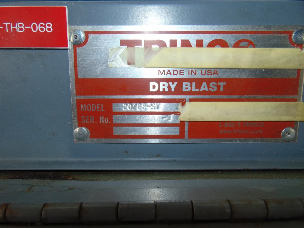 Trinco 20/88-ST Turn Table Sandblast Cabinet w/o stand or dust collection system