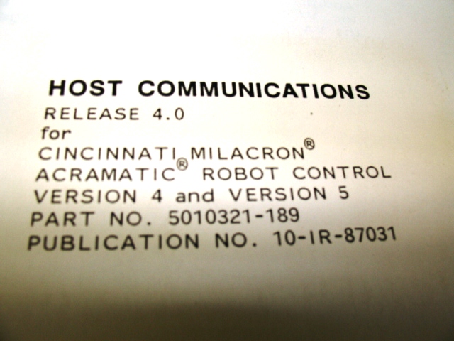 Cincinnati Milacron Acramatic SCARA Robotic Arm Work Cell - Precision Automation Equipment