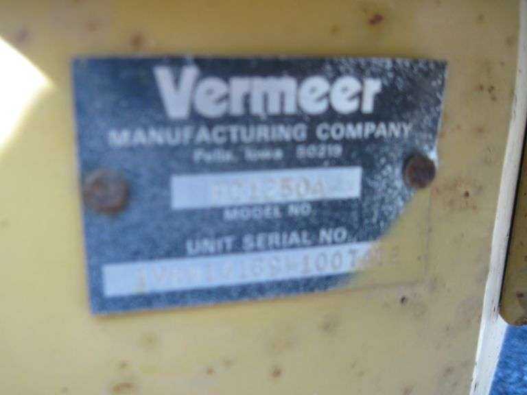 1999 Vermeer BC1250A Wood Chipper Perkins Diesel 1363 hours