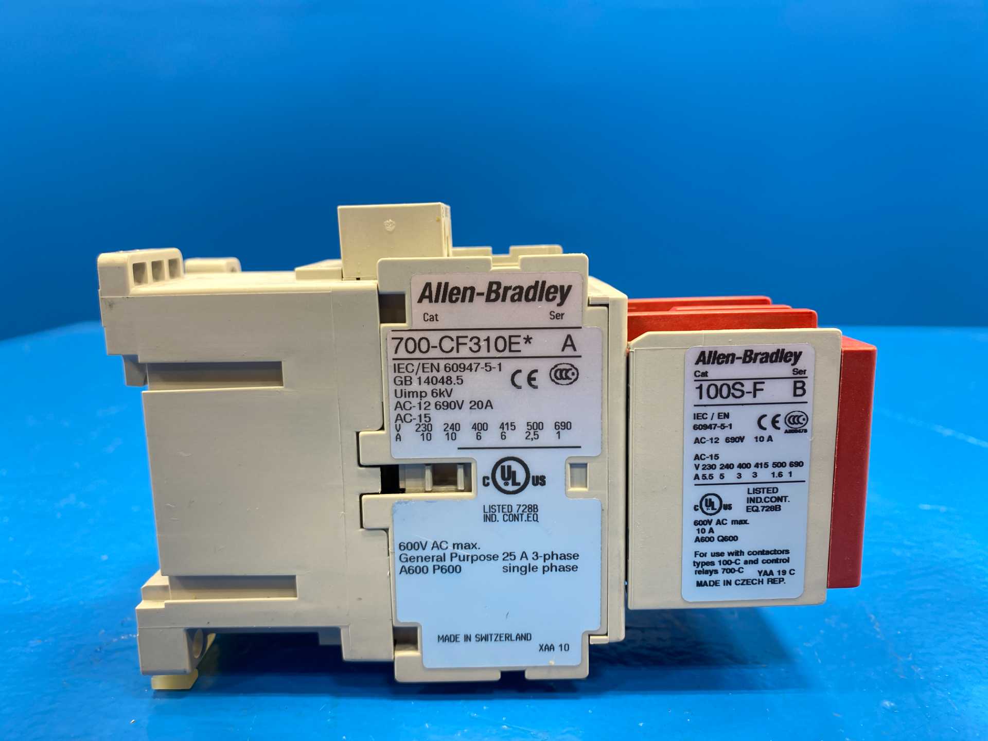 Allen Bradley 700-CF310E Relay w/ 100S-E Guard Master