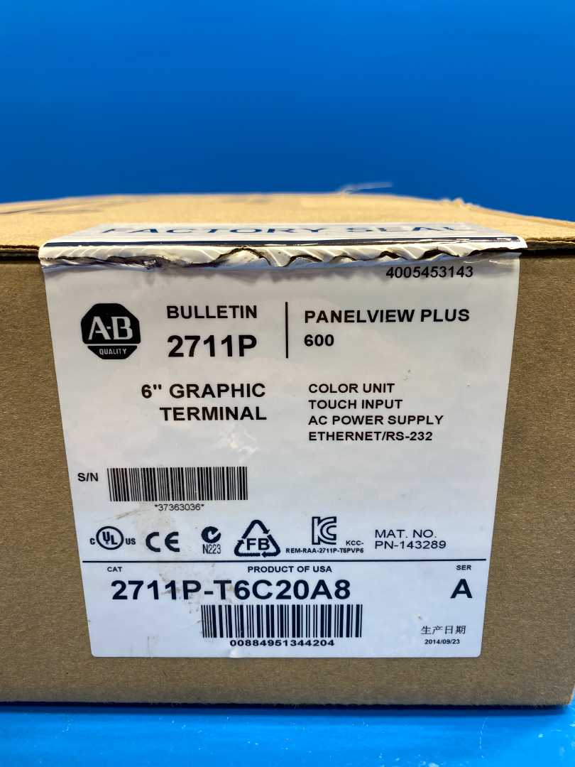 Allen Bradley 2711P 6" Graphic Terminal PanelView Plus 600