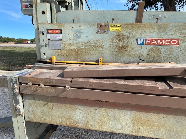 1/4" X 6' USED FAMCO MECHANICAL 24" DEEP THROAT SHEAR 10hp 156 hrs