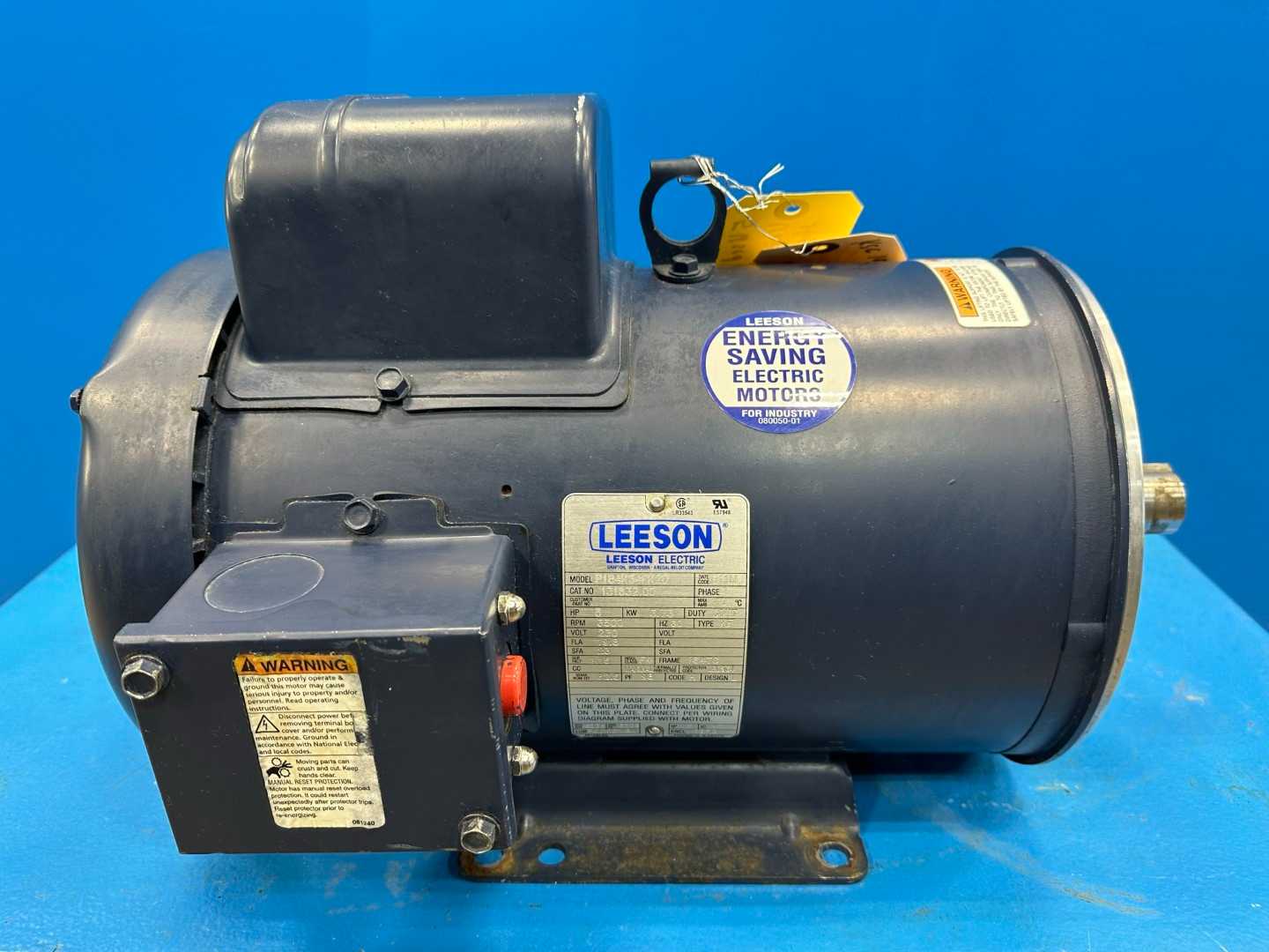 5HP LEESON P184K34FK2D 230V 1PH 3500 rpm 184TC Electric Motor