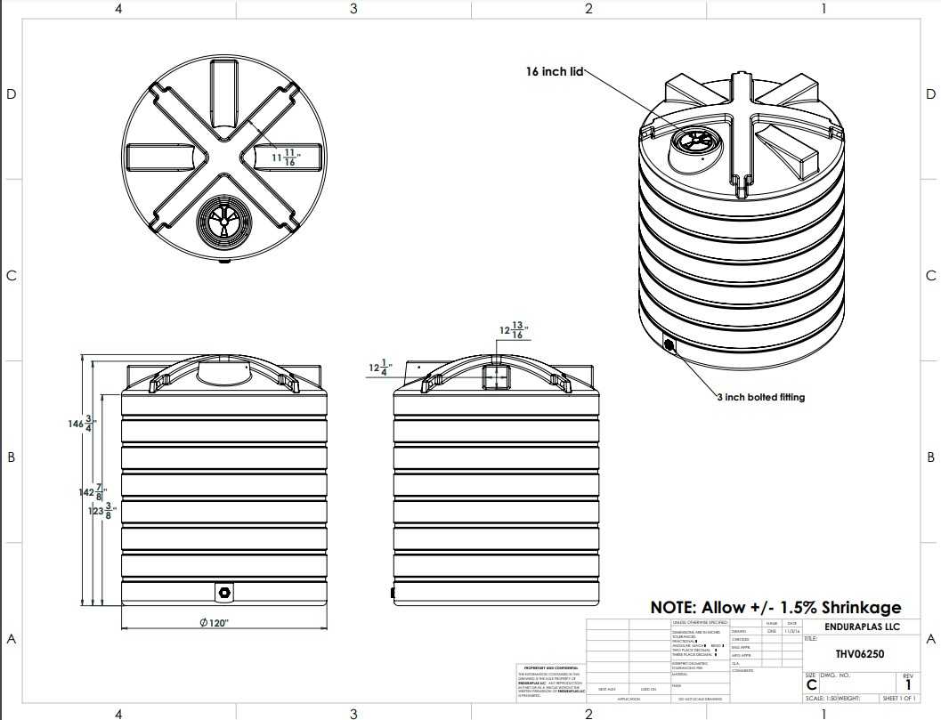 6250 Gallon THV06250 Flat Bottom Storage Tank - Yellow - Heavy-Duty Liquid Storage Solution