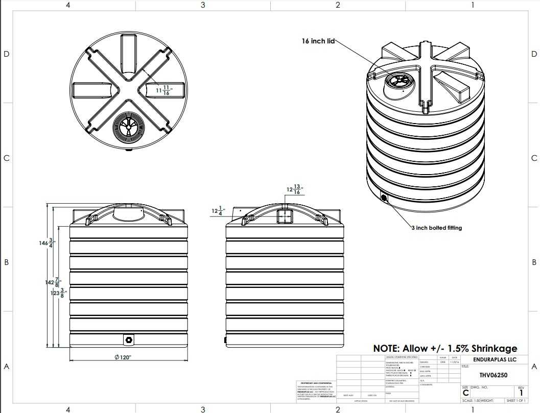 6250 Gallon Model THV06250 Flat Bottom Storage Tank Yellow