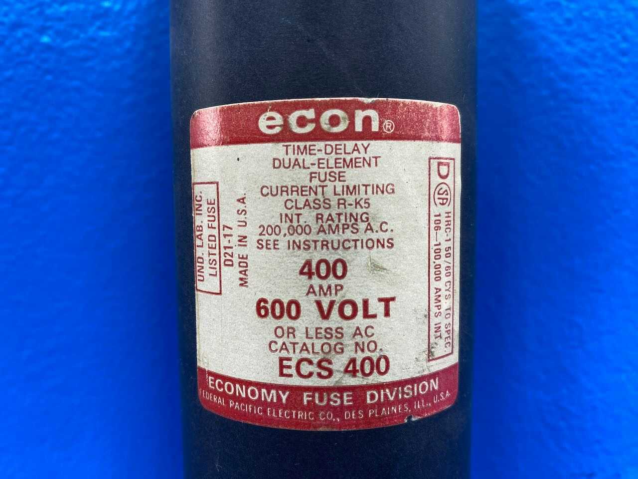 400 AMP econ Dual element ECS 400
