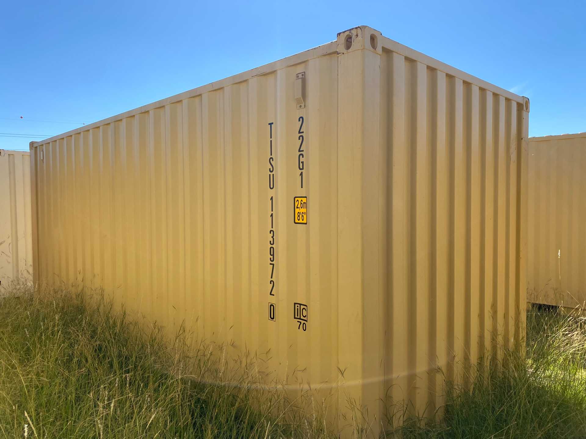 20' Container NEW STD Dark Beige  w/ lockbox 