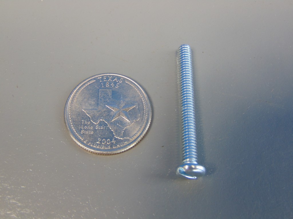 8-32 X 1 1/2  Oval Head Slotted Zinc Plated machine screw