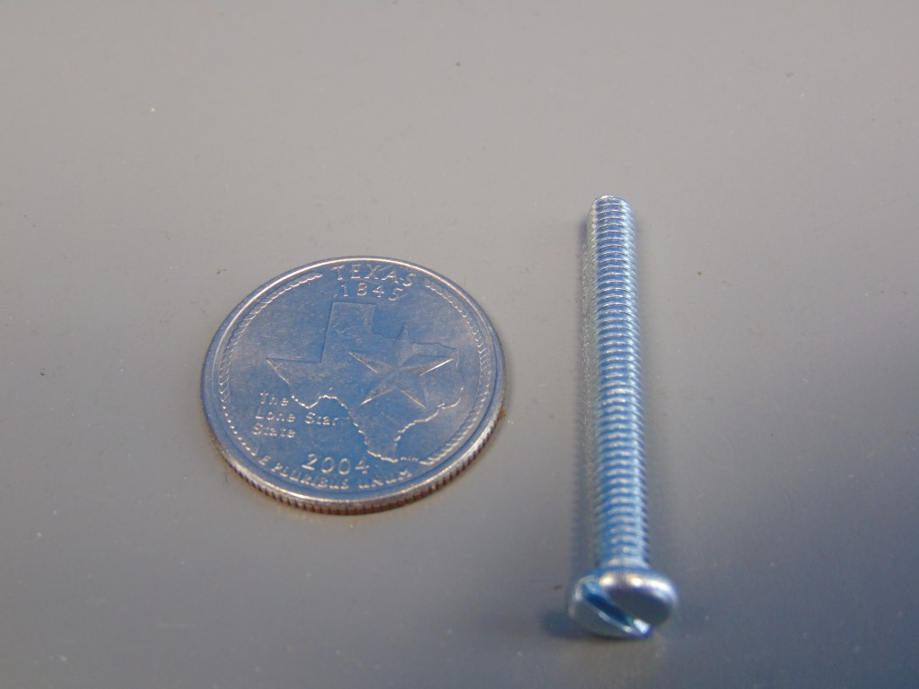 8-32 X 1 1/2  Oval Head Slotted Zinc Plated machine screw