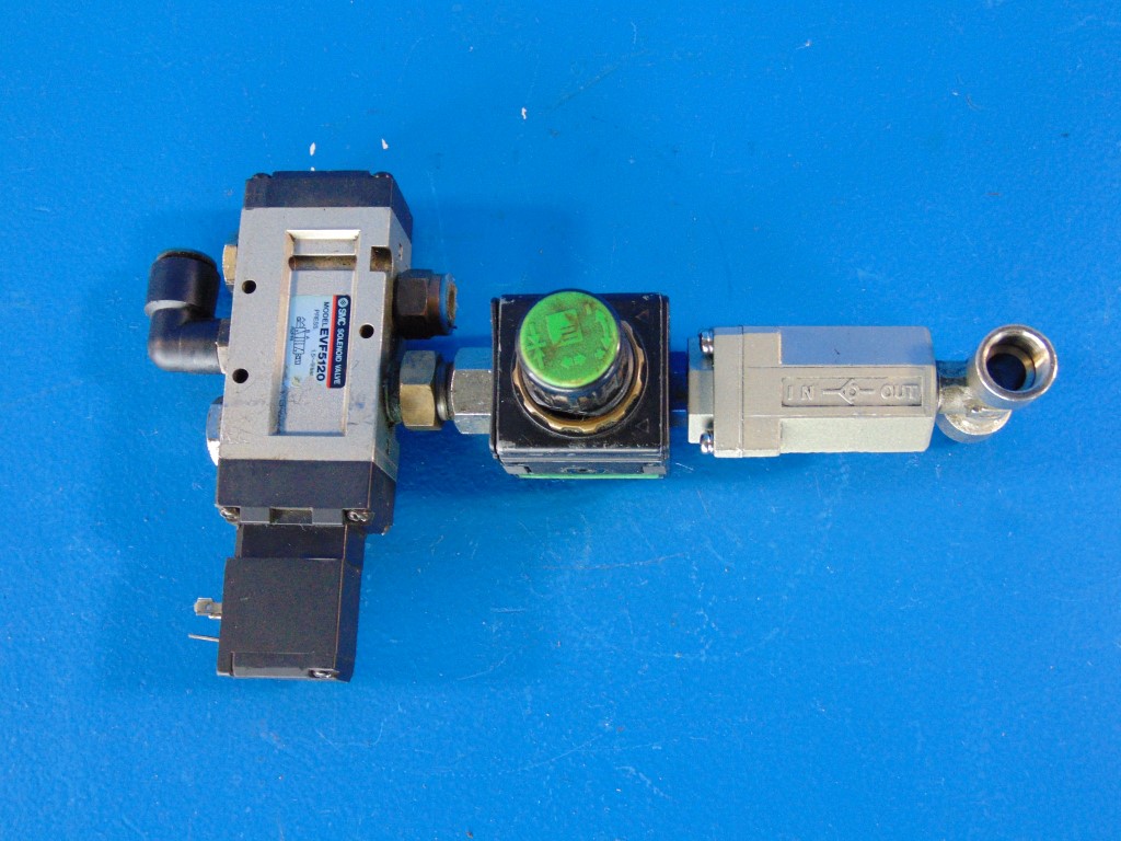 SMC EVF5120 Solenoid Valve w/Aventics 0821302458 regulator 