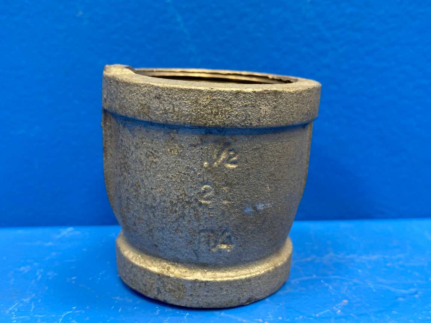 1-1/2" x 1-1/4" Class 150 Sch 40 Galva Malleable Iron Reducer Coupling (66558)