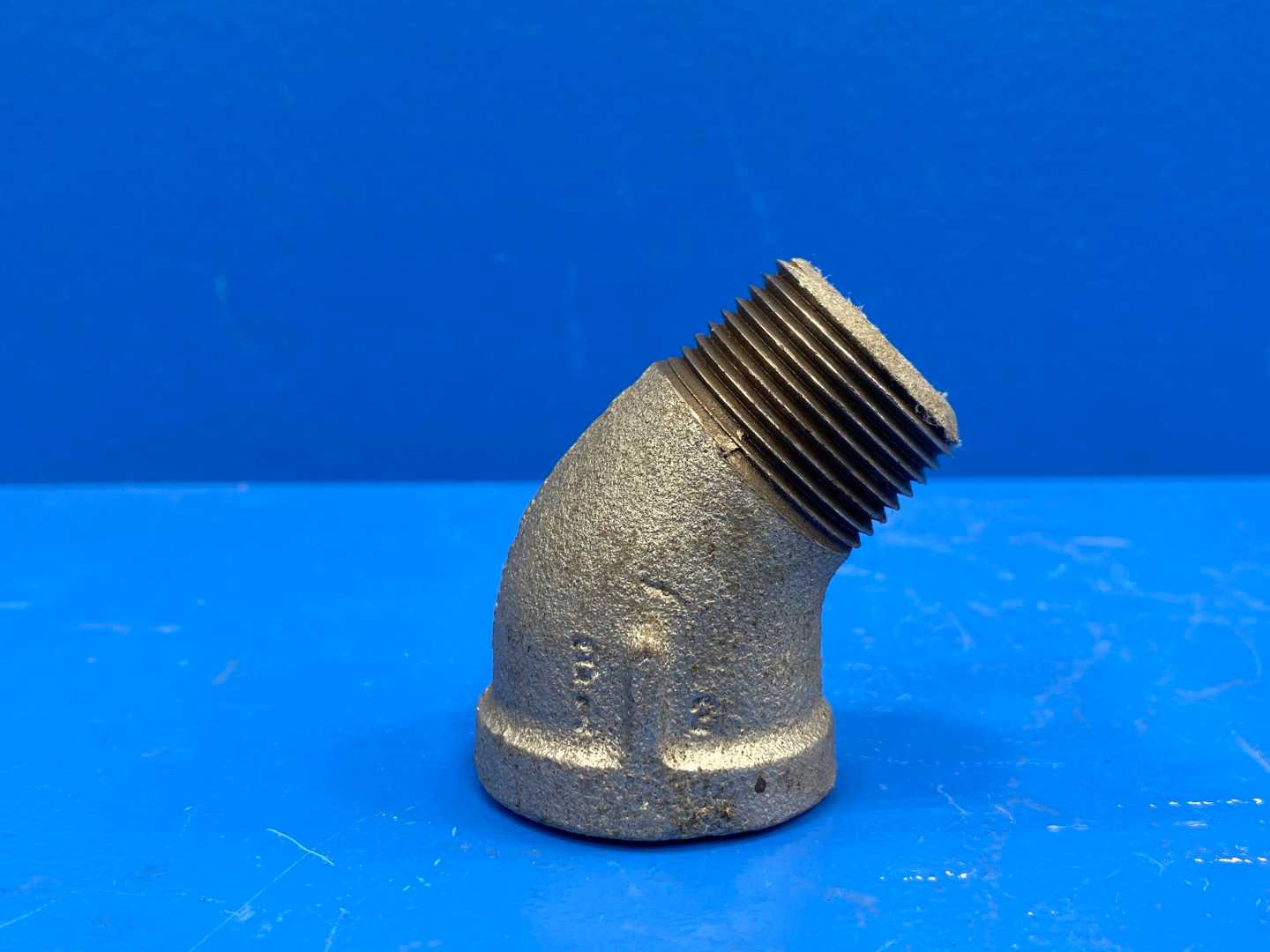 1" 45 degree 50 lb Galvanized Malleable Iron Street Pipe Elbow  (66545)