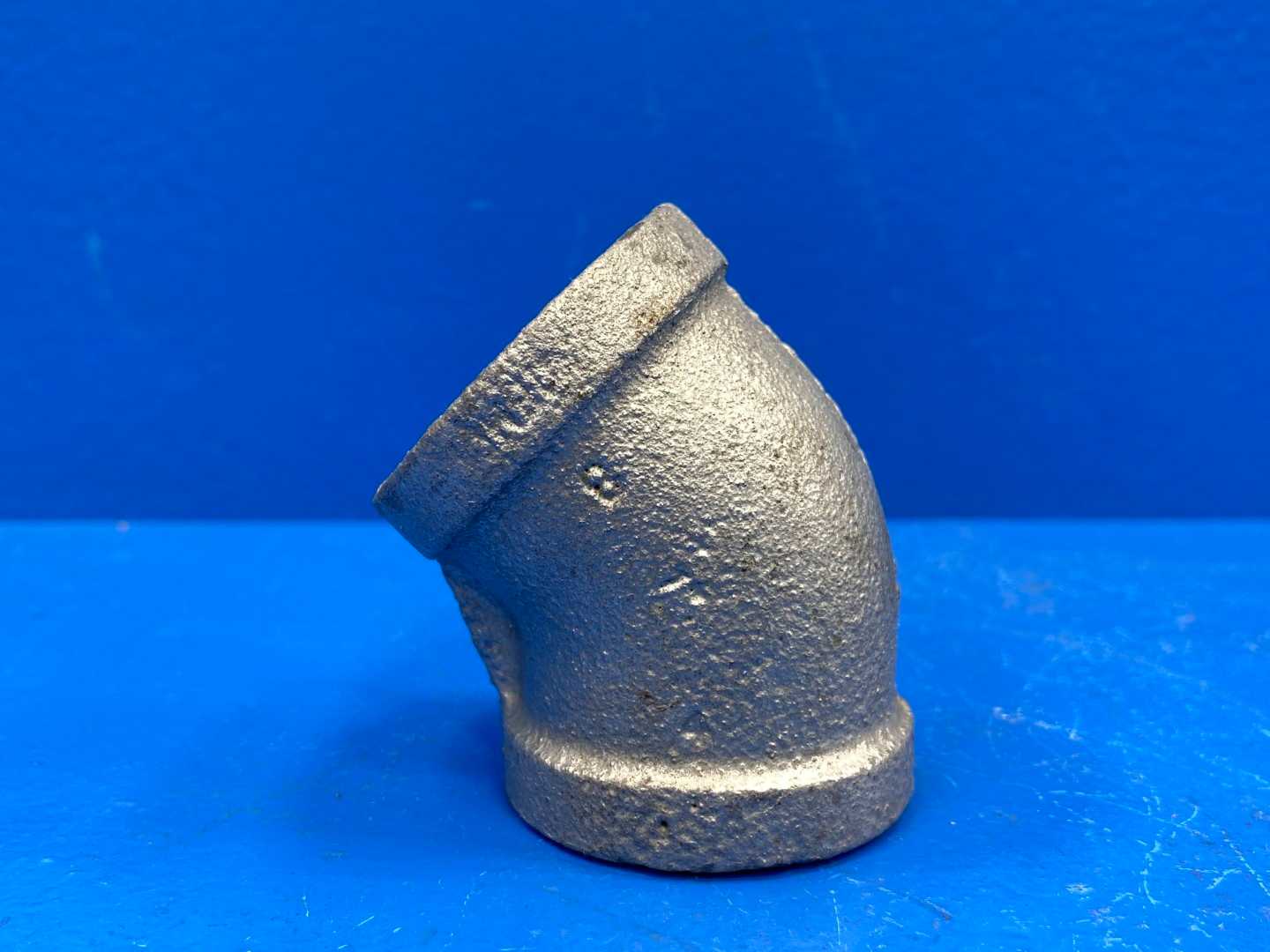 1" NPSC 45° 150 lb Galvanized Malleable Iron Pipe Elbow (66519)