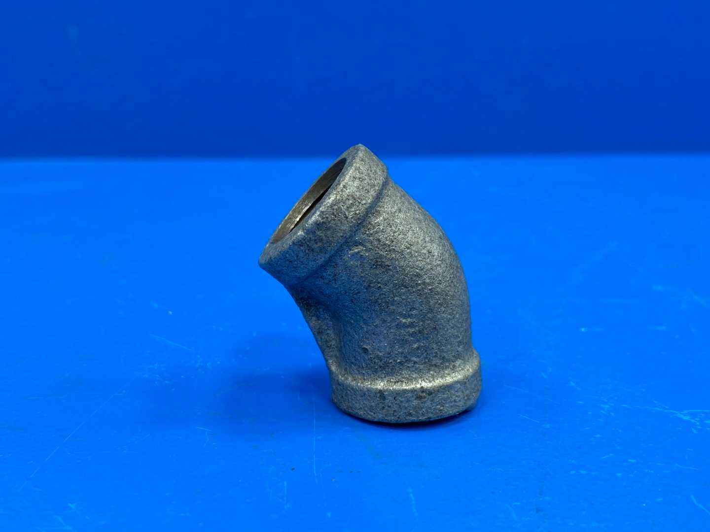 3/8" 45&#176;  150 lb Galvanized Malleable Iron Pipe Elbow (Domestic) (66516)