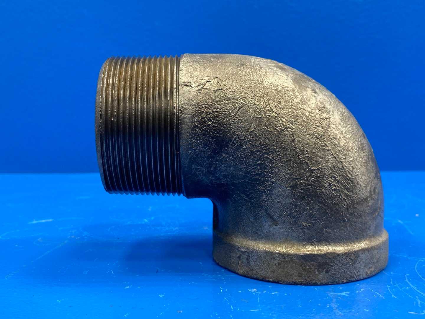 2" 90° 150 lb Galvanized Malleable Iron Street Pipe Elbow (66536)