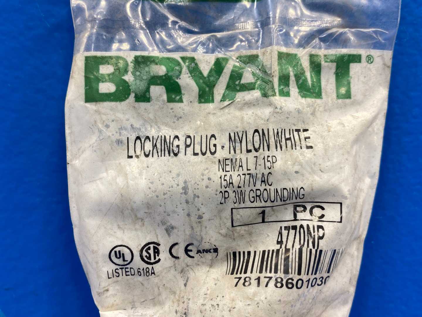 Bryant Locking Plug - Nylon White 