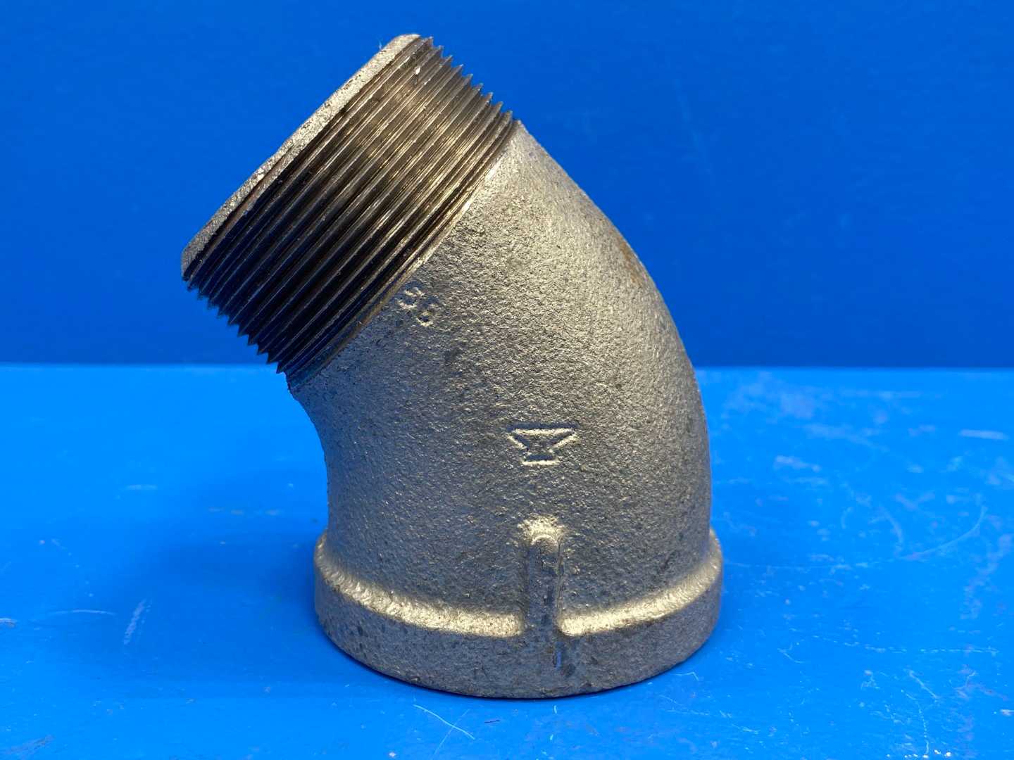 2" NPSC 45° 150 lb Galvanized Malleable Iron Street Pipe Elbow (Domestic)(66548)