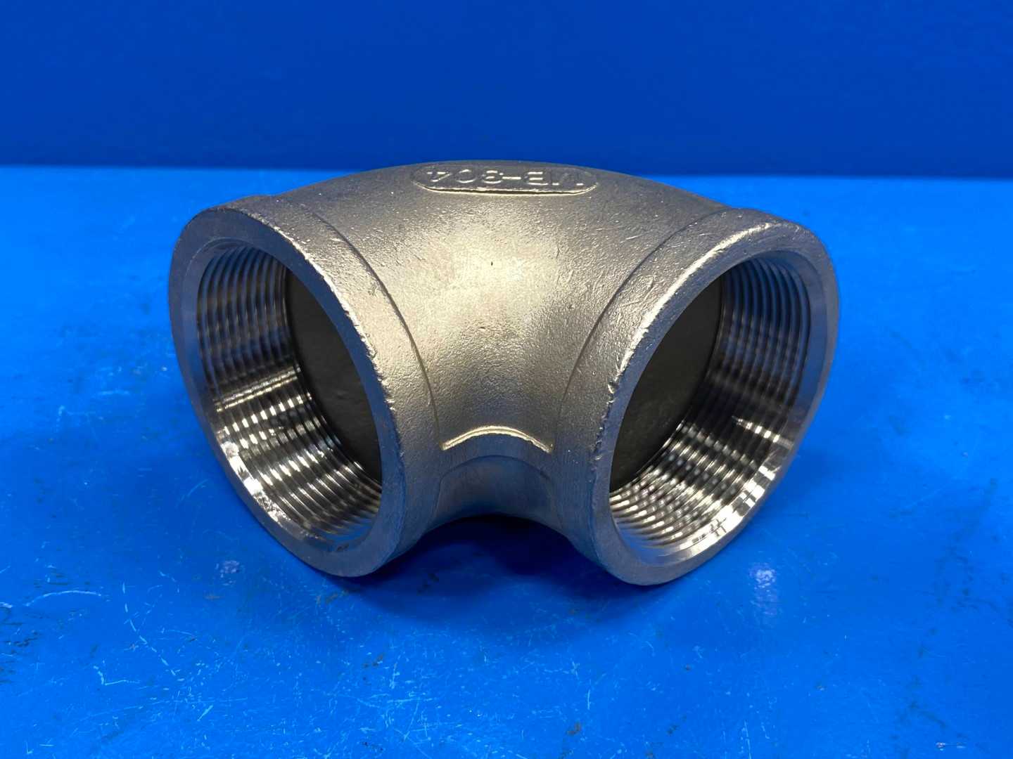 2" 90° 150 lb. 304 Stainless Steel Threaded Cast Pipe Elbow (0464008)