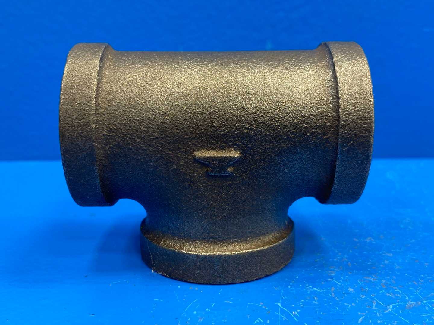 1" NPSC 150 lb. Black Malleable Iron Pipe Tee (Domestic) (66315)