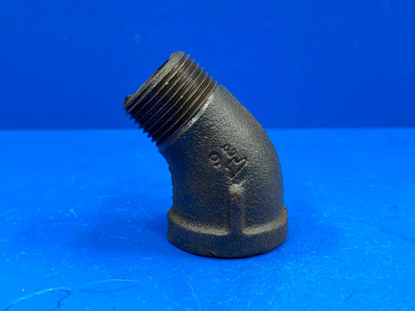 3/4" 45° 150 lb. Black Malleable Iron Street Pipe Elbow (Domestic) (66244)