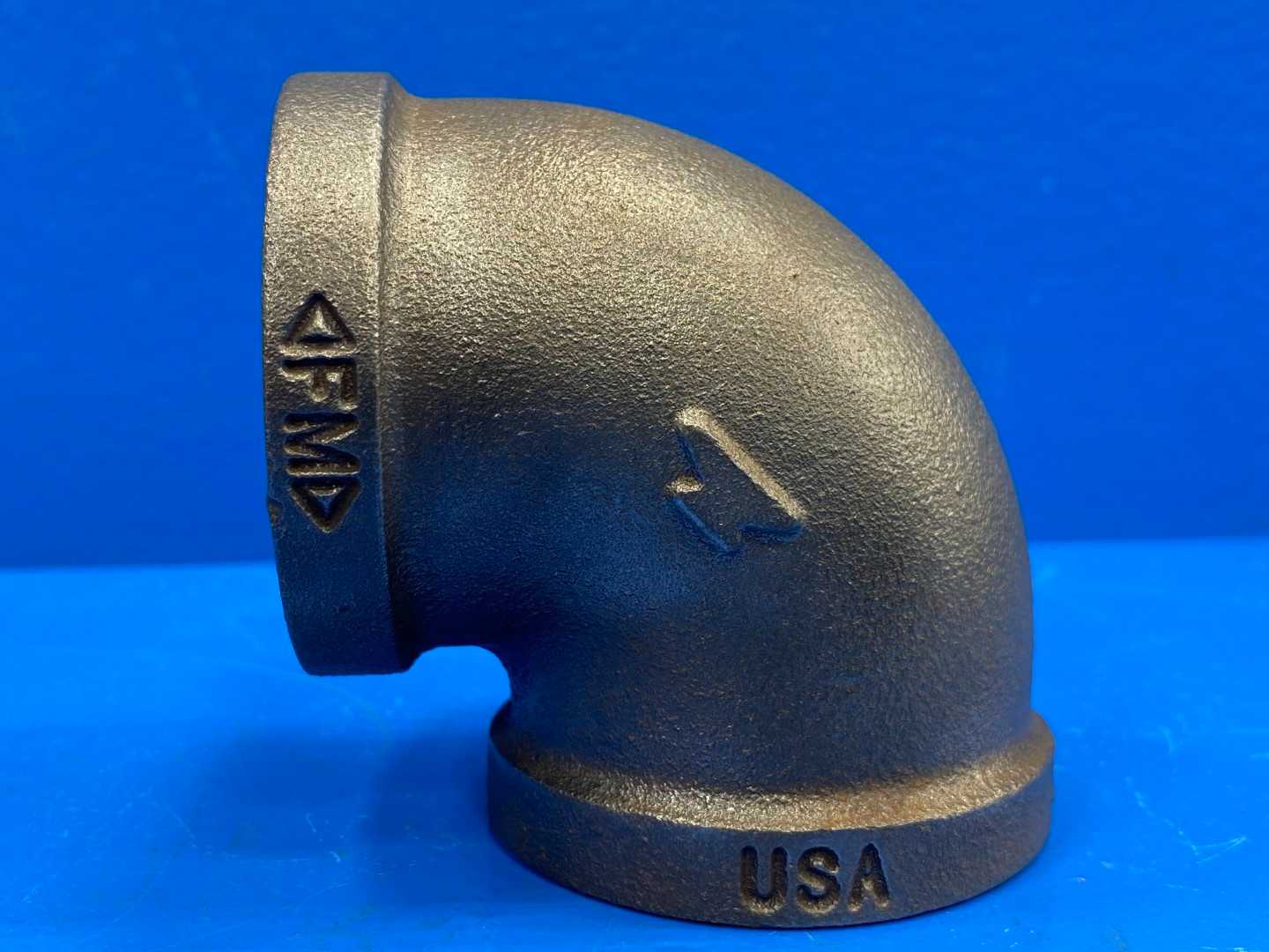 1-1/2" NPSC 90° 150 lb. Black Malleable Iron Pipe Elbow (66207)