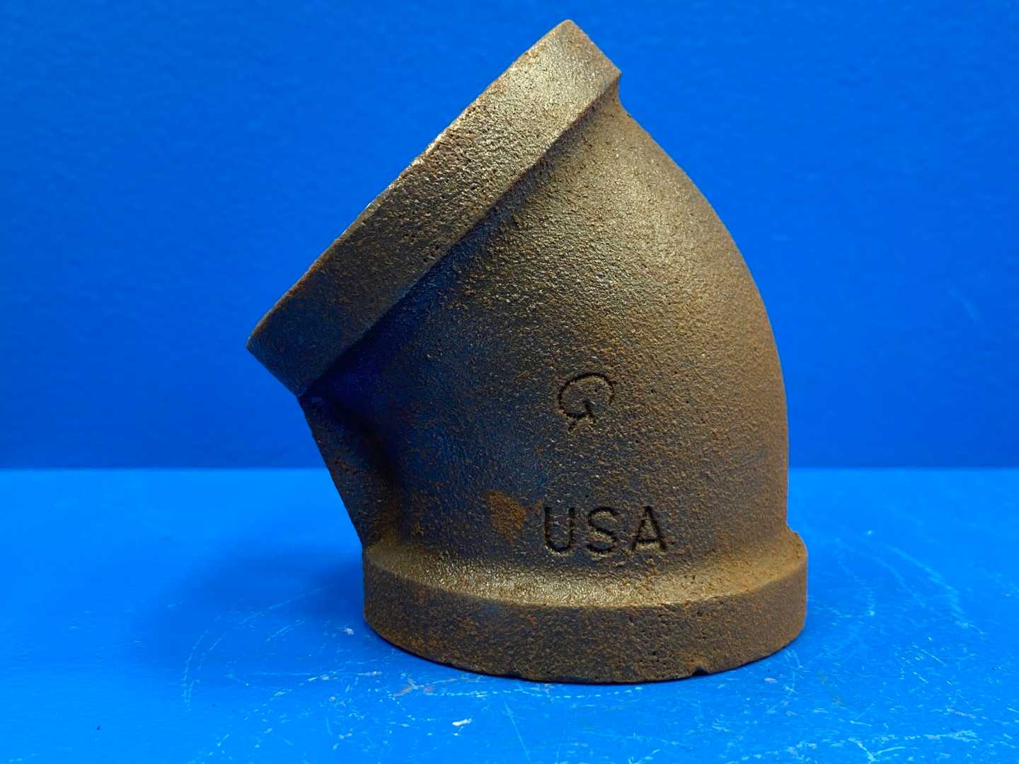 2" 45° 150 lb Black Malleable Iron Pipe Elbow (466222)