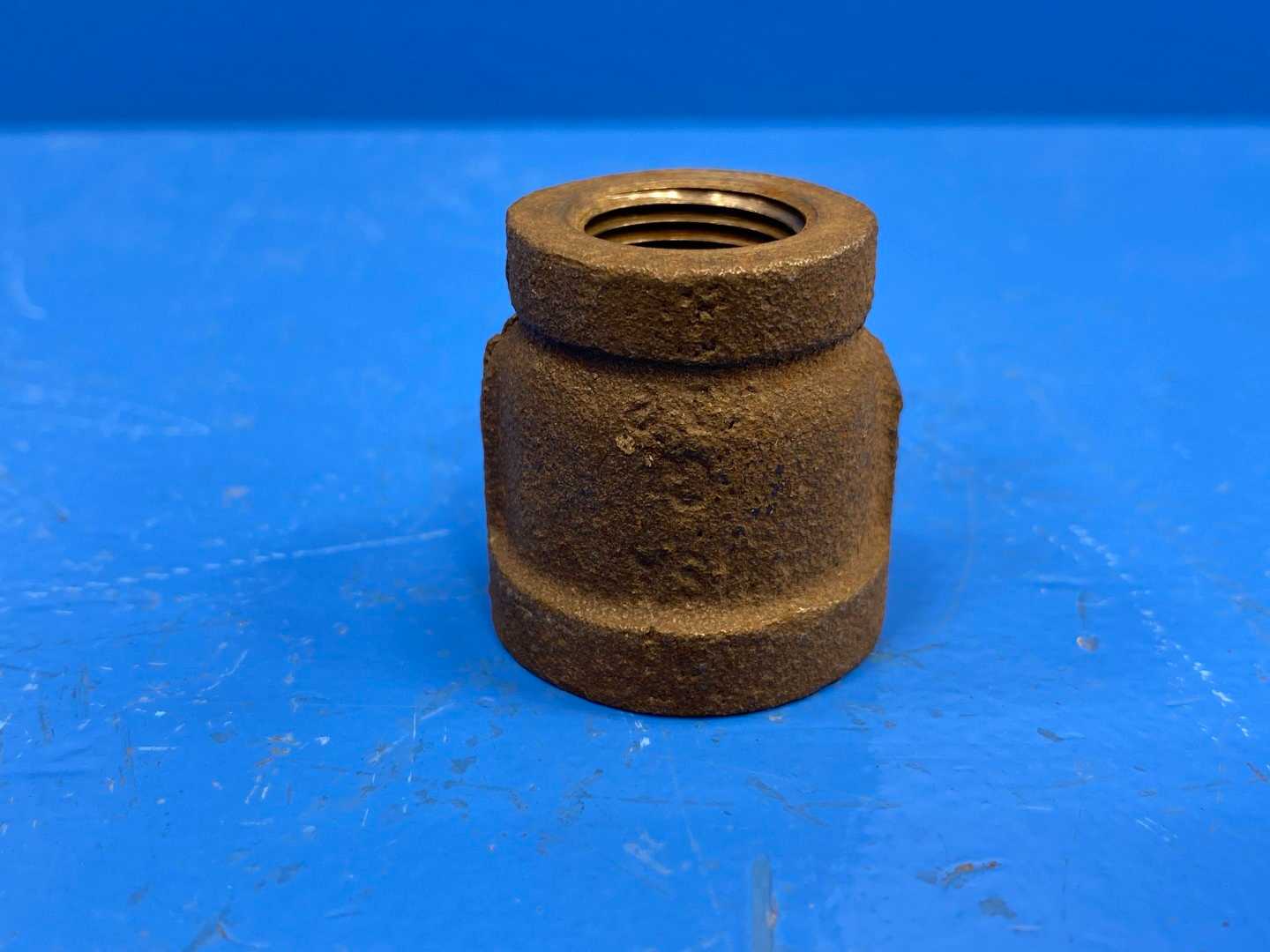 1/2" x 3/8"150 Sch 40 Black Mal Iron Reducer Coupling (Made in USA) (66253)