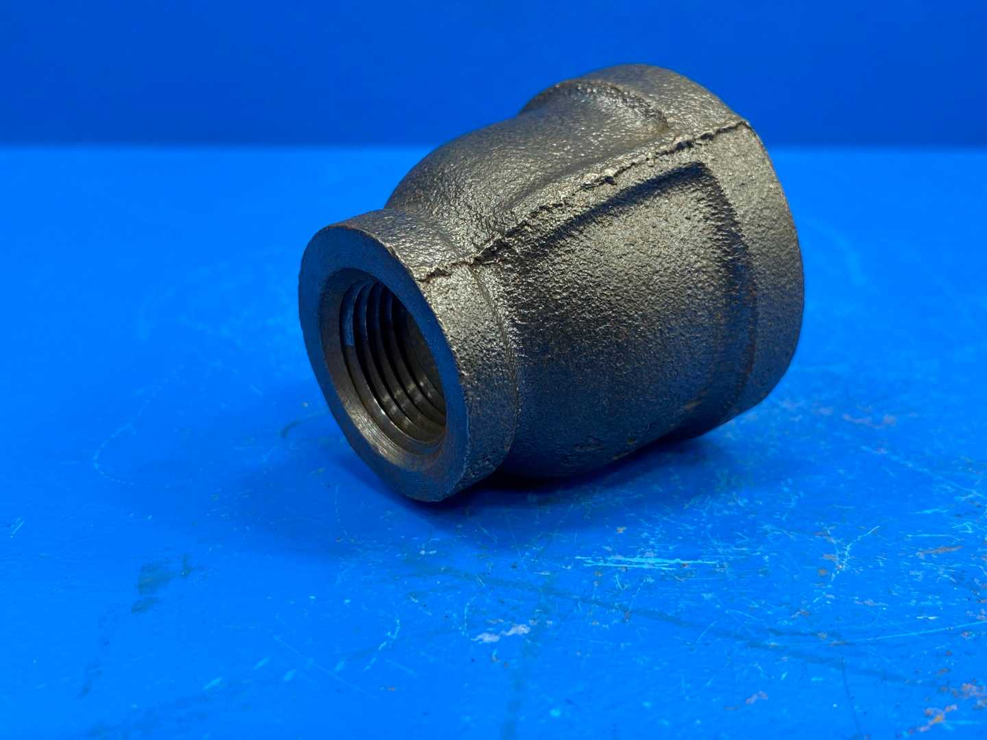 1" x 1/2" NPSC 150 Sch 40 Black Mal Iron Reducer Coupling (Domestic) (66255)