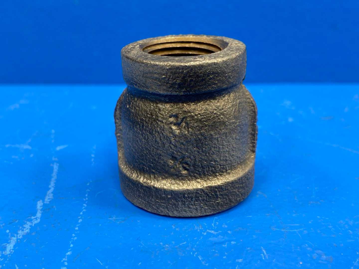 3/4" x 1/2" Class 150 Sch 40 Black Mal Iron Reducer Coupling (Domestic) (66254)