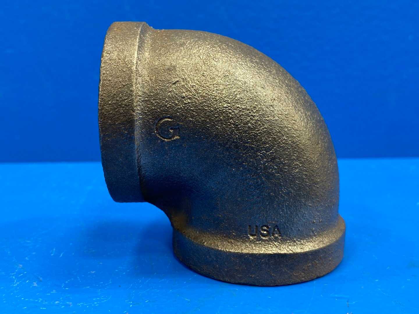 1-1/4" NPSC 90° 150 lb Black Malleable Iron Pipe Elbow (66206)