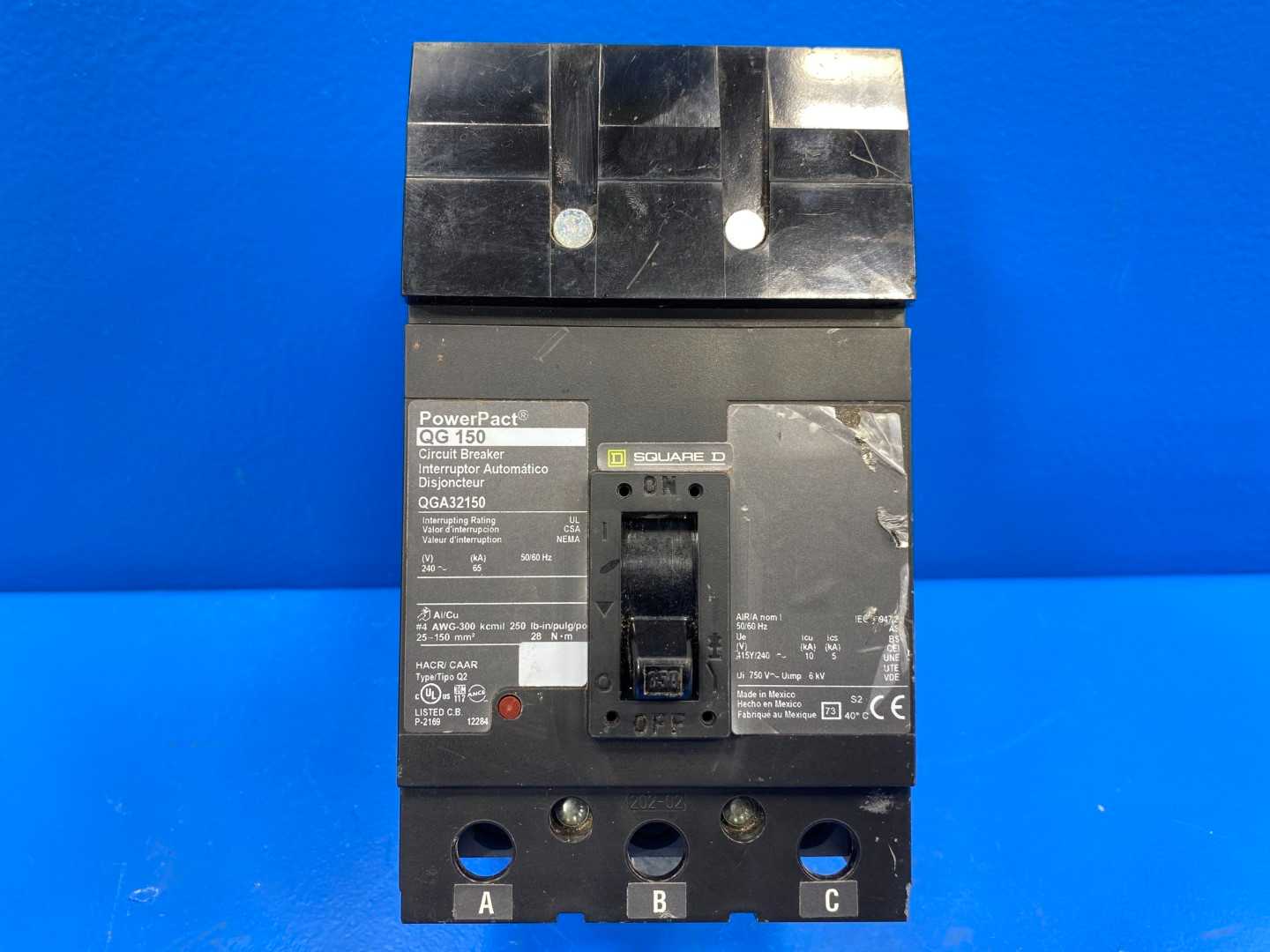 Square D PowerPact QG 150 Circuit Breaker QGA32150